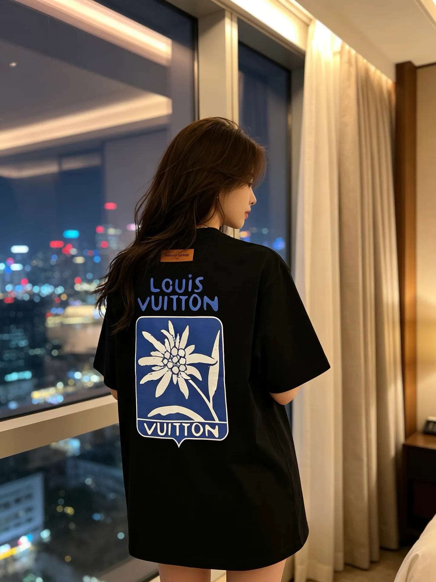 Louis Vuitton/Louis Vuitton floral print short sleeves